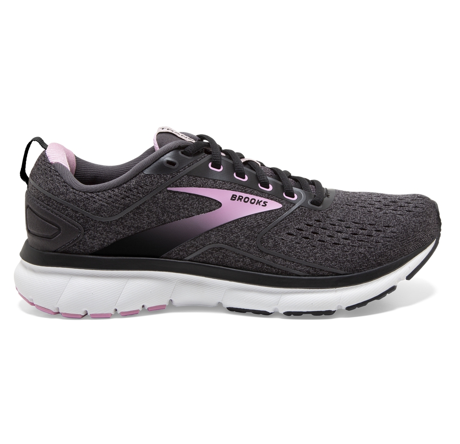 Brooks Womens Running Shoes Nz - Transmit 3 Black/Pink ( IFJDE3168 )